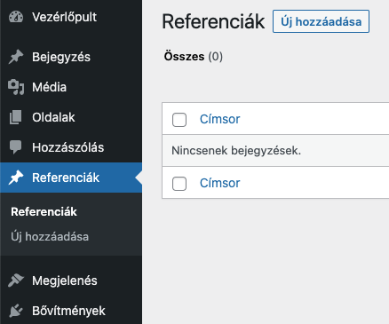 Referencia Custom Post Type menüpont